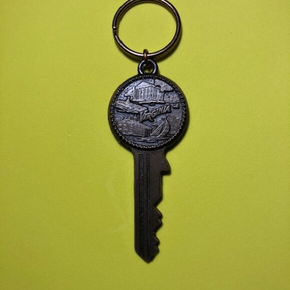 Vintage 1990 Virginia State‎ Keychain with State Bird Made in the USA - Picture 3 of 4